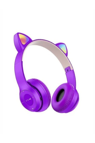 gnctech Kablosuz Bluetooth Kulaküstü Kedili P47m Kulaklık Rgb Işıklı Kedi Desenli Kulaklık P47m ürün görseli 1