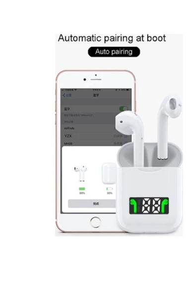 POLYGOLD I99 Tws Dijital Göstergeli Bluetooth Kulaklık%2bdokunmatik Wifi Beyaz ürün görseli 1