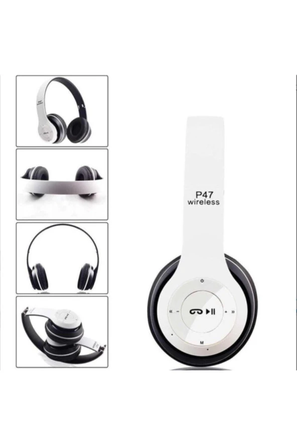 QUPON STORE Bluetooth Kulaklık P47-5.0+edr-beyaz ürün görseli 1
