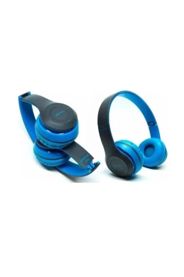 POLYGOLD Blue Inter P47 Bluetooth Kulaklık 5.0 - Mavi ürün görseli 1