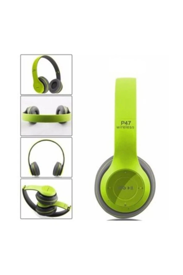 POLYGOLD P47 Wıreless 4.2+edr Bluetooth Kablosuz Mp3 Çalar Kulaklık -yeşil ürün görseli 1