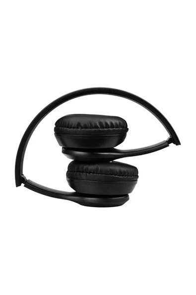 AbaTech P47 Katlanabilir Bluetooth Kablosuz Kulaklık Siyah - Resim 4