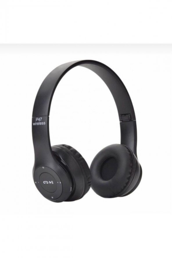 dt aksesuar P47 Wireless Bluetooth Kablosuz Extra Bass Katlanabilir Kulaklık - Siyah ürün görseli 1
