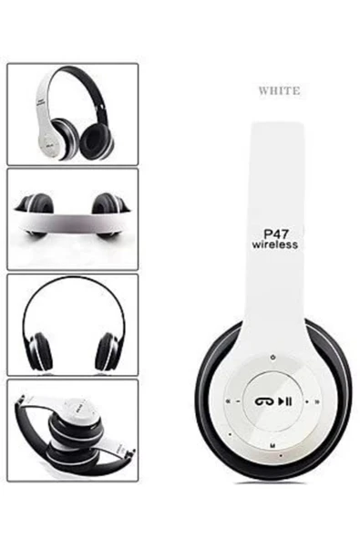 P47 Bluetooth Kulak Üstü Kulaklık - Resim 2