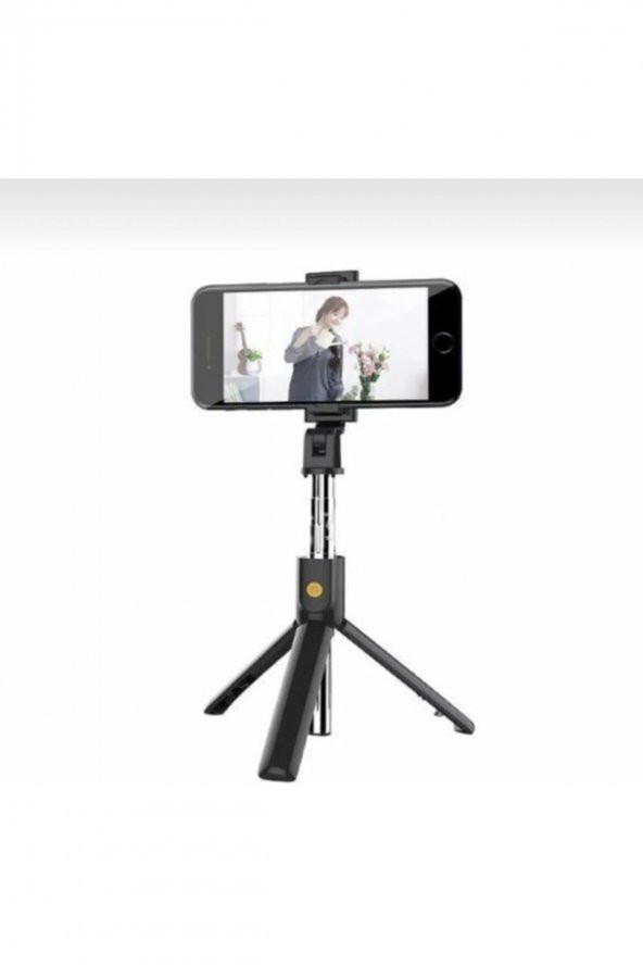 ONSATEK Uzaktan Kumandalı Bluetooth Selfie Çubuğu - 3 Ayaklı 60 cm Tripod - K07 ürün görseli 1
