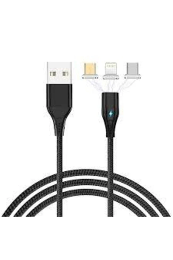 NESA e ticaret T G Mıknatıslı Manyetık Sarj Kablosu Mıcro-ıphone-type C - Resim 3