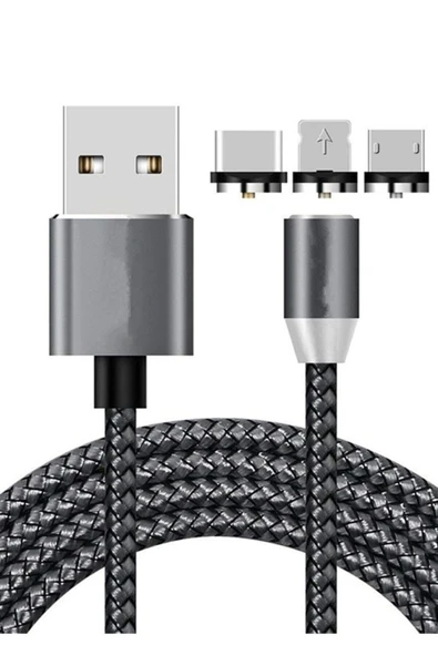 NESA e ticaret T G Mıknatıslı Manyetık Sarj Kablosu Mıcro-ıphone-type C - Resim 2