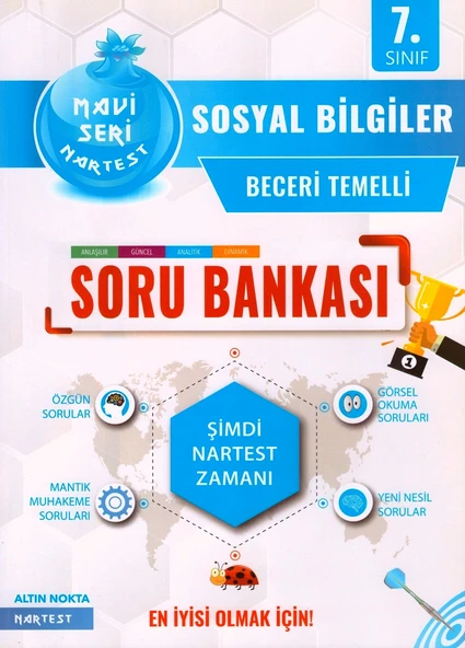 NARTEST 7.SINIF MAVİ SOSYAL BİLGİLER SORU BANKASI ürün görseli 1