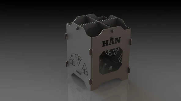 Metal Ateş kutusu Kamp Ateş Kutusu - Resim 2