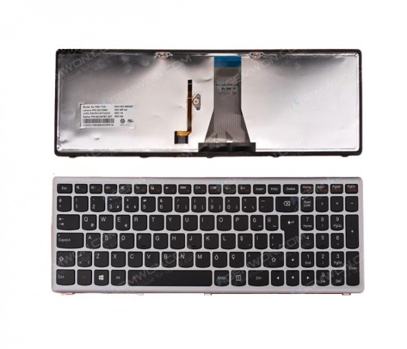 Lenovo G500S, Z510 Serisi Notebook Klavye (Siyah TR) ışıklı ürün görseli 1
