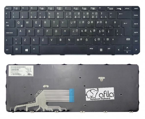 Hp 827028-141, 827028-541, 827029-141 Notebook Klavye (Siyah TR) ürün görseli 1