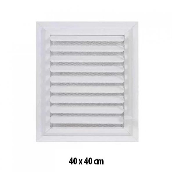 Beyaz Plastik Menfez (Panjur) 40x40 ürün görseli 1