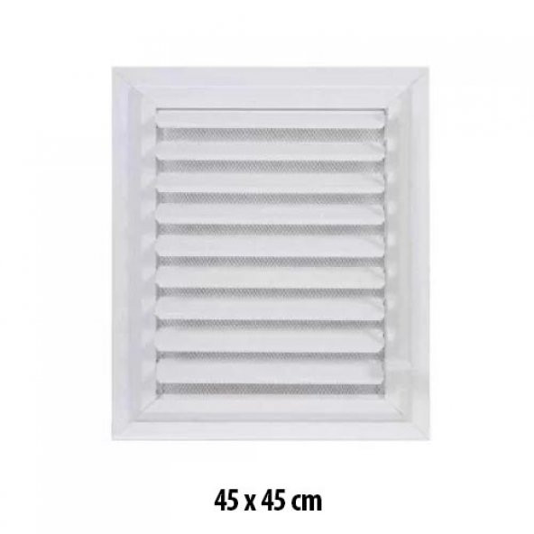 Beyaz Plastik Menfez (Panjur) 45x45 ürün görseli 1