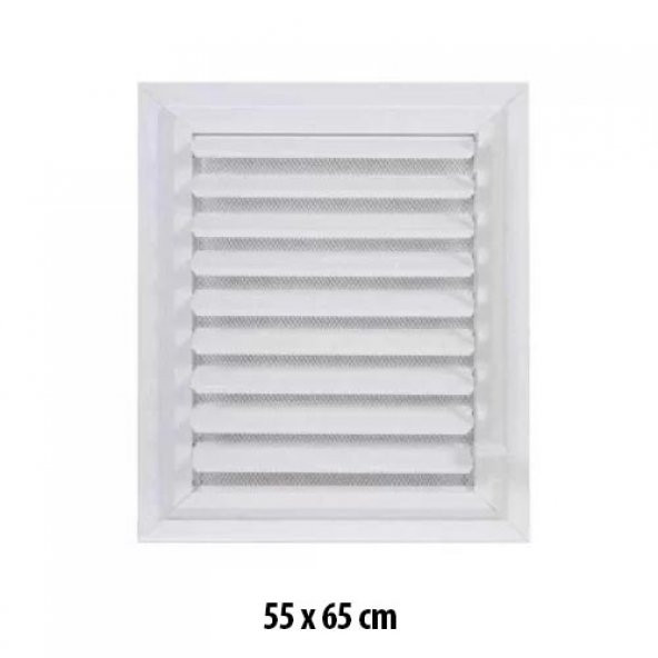 Beyaz Plastik Menfez (Panjur) 55x65 ürün görseli 1