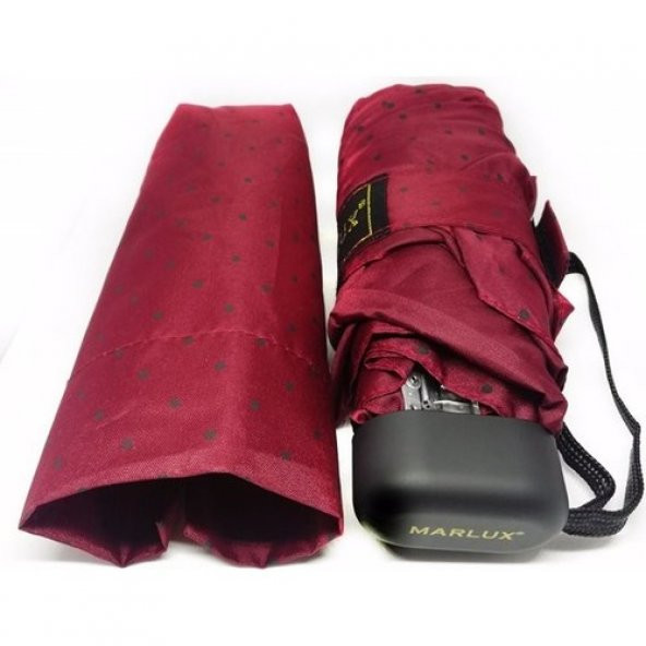 Bordo Mini Cep Boy Şemsiye 17 Cm - Resim 4