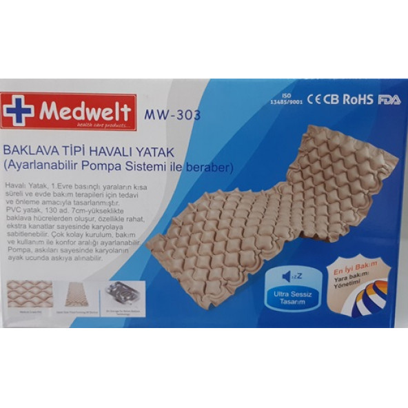 MEDWELT, BAKLAVA TİPİ, HAVALI YATAK, ürün görseli 1