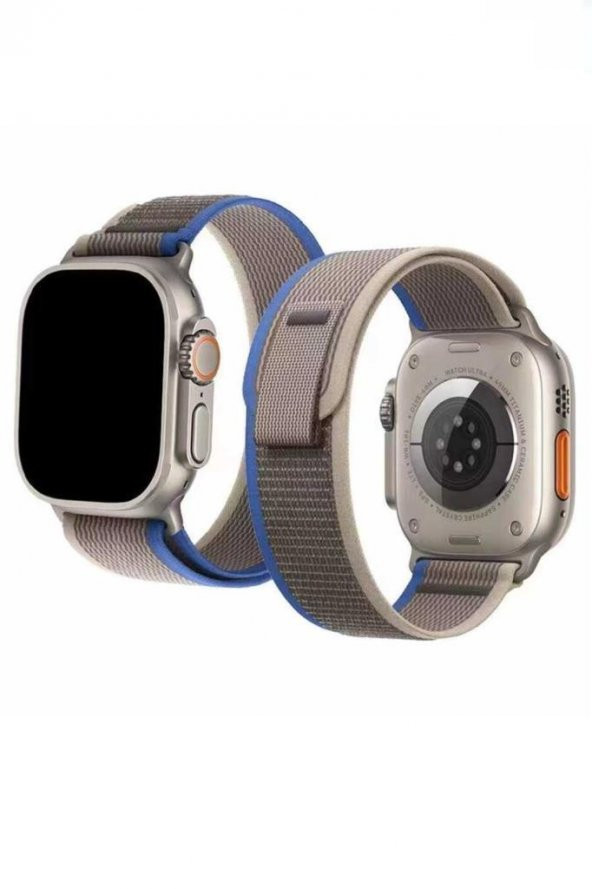 Apple Watch 7 45mm Renkli ​​​​KRD-77 Örgülü Hasır Tokalı Kordon ürün görseli 1