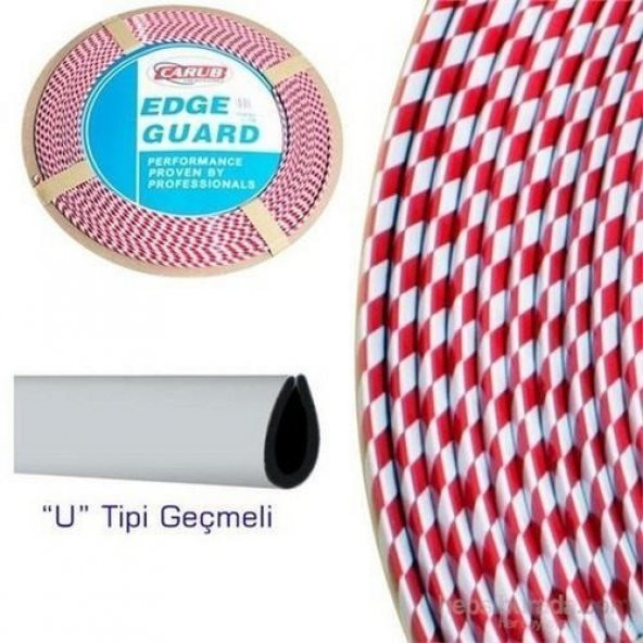 Balp Elkamet Çıta U Tipi Geçmeli Kırmızı Damalı 1 Metre 7Mm ürün görseli 1
