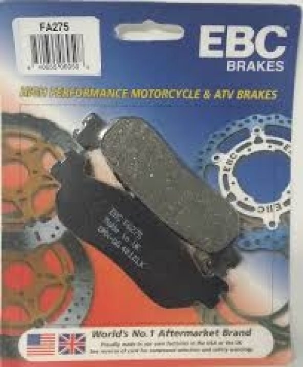 1999-2002 Yamaha Yzf R6 Arka Fren Balatası Ebc Fa275 Bala ürün görseli 1