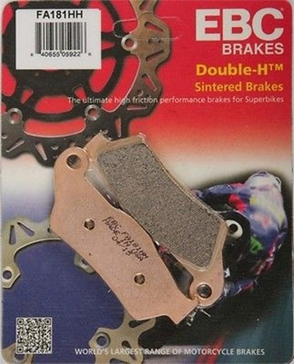2008-2013 Yamaha Yzf R1205 Ön Fren Balatası Ebc Fa181Hh Sinterli ürün görseli 1