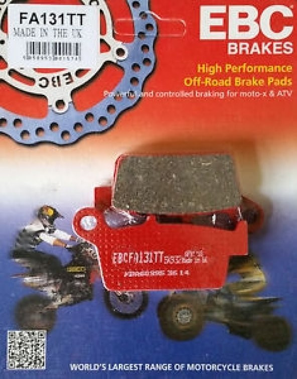 Yamaha Yz 400 F Arka Fren Balatası Ebc Fa131Tt Karbon Balata ürün görseli 1