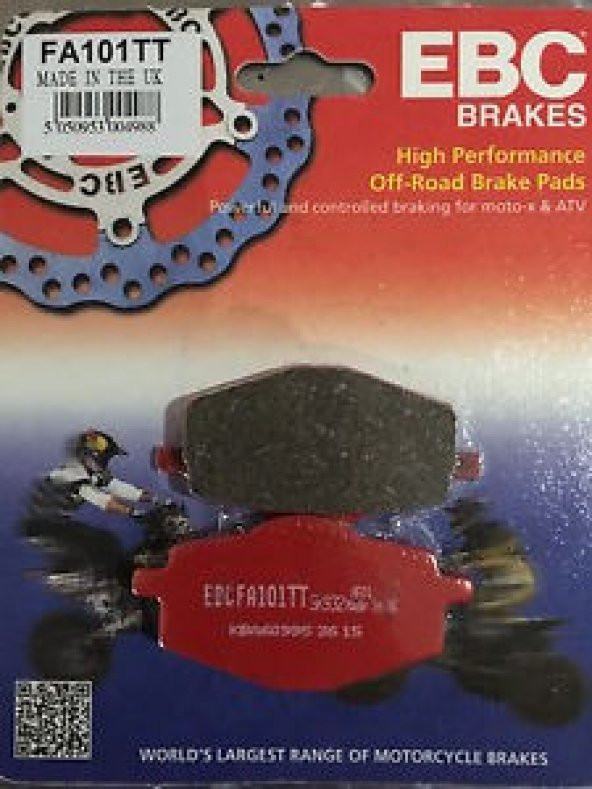 1991-1998 Yamaha Xtz 660Z Tenere Arka Fren Balatası Ebc Fa101Tt K ürün görseli 1