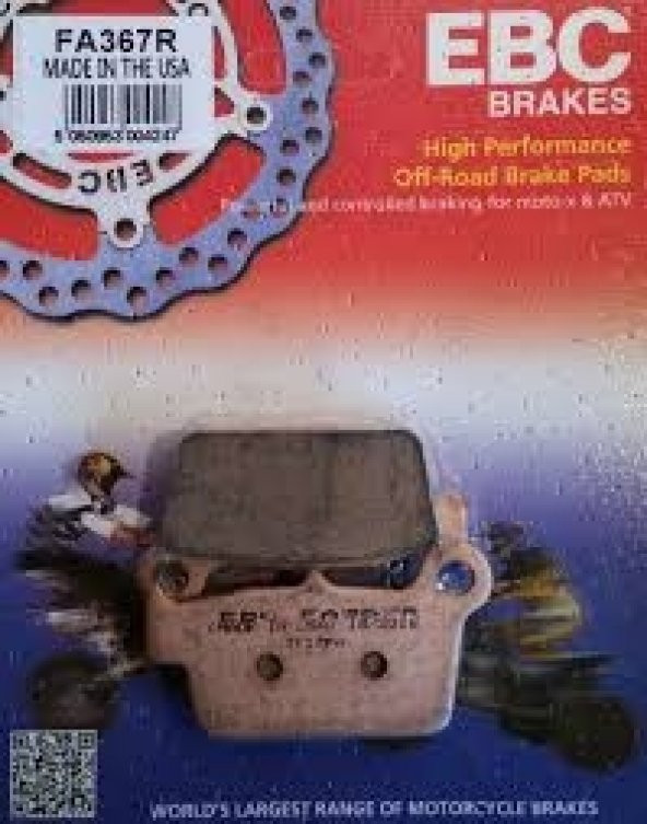 Yamaha Wr 250 R Arka Fren Balatası Ebc Fa367R Sinterli Balata ürün görseli 1
