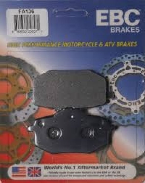 1988-1994 Yamaha Virago Xv 535 Ön Fren Balatası Ebc Fa136 ürün görseli 1