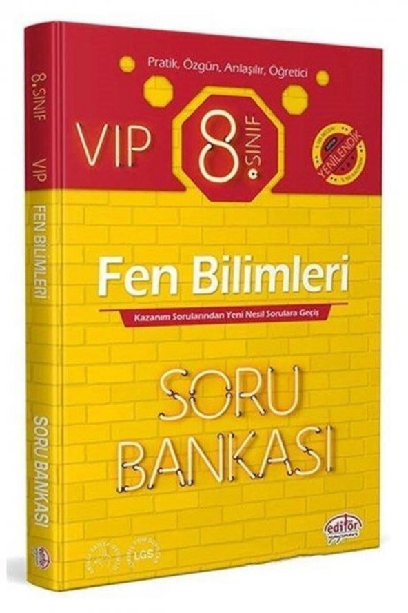 Editör 8. Sınıf Vıp Fen Bilimleri Soru Bankası ürün görseli 1