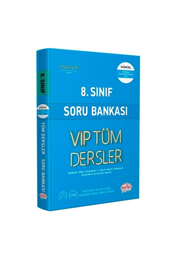 8. Sınıf Vıp Tüm Dersler Soru Bankası Mavi Kitap - Editör Yayıne ürün görseli 1