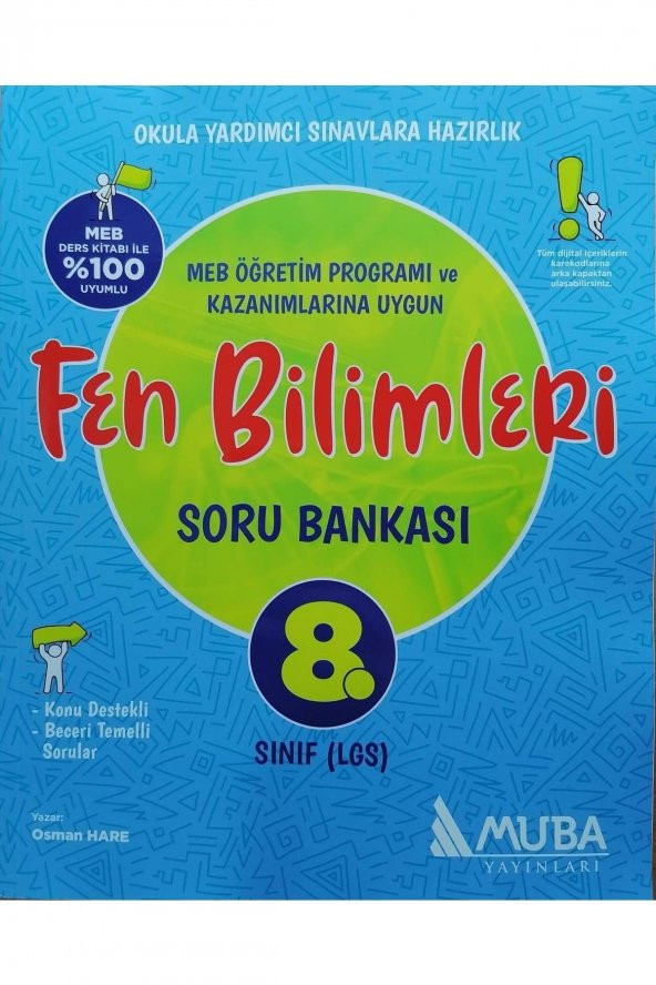 Muba 8.sınıf Lgs Yeni Fen Bilimleri Soru Bankası Mavi Orta Düzey ürün görseli 1