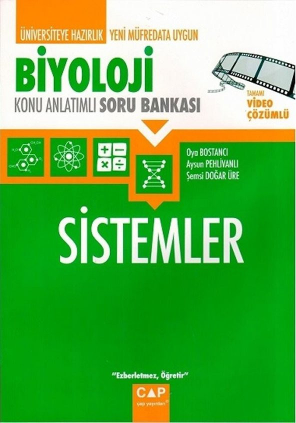 Çap Yayınları Biyoloji Sistemler Konu Anlatımlı Soru Bankası - Aysun Pehlivanlı ürün görseli 1