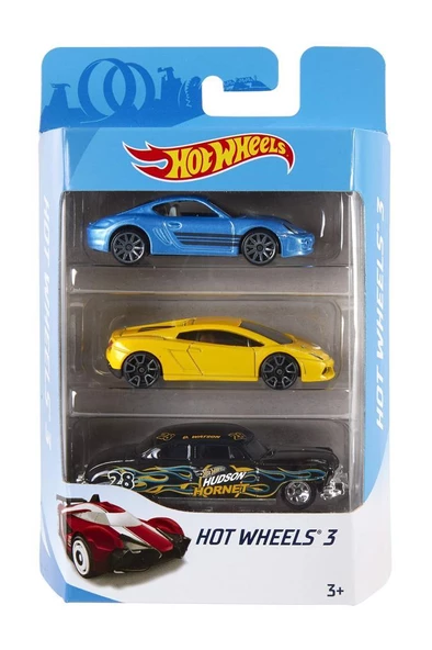 Hot Wheels Üçlü Araba Seti - Geniş Ürün Yelpazesi, Oyuncak Araba Koleksiyonu, 1:64 Ölçek K5904 ürün görseli 1