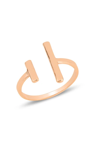 Gümüş rose modern tasarımlı üstten ayarlamalı yüzük SGTL11816ROSE ürün görseli 1