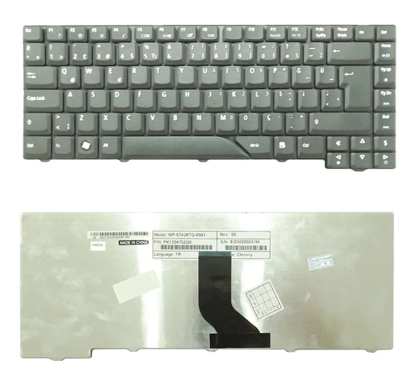 Acer Aspire 4520, 5320, 5520, 5520G 5920G 5920Z Notebook Klavyesi (Siyah TR) ürün görseli 1