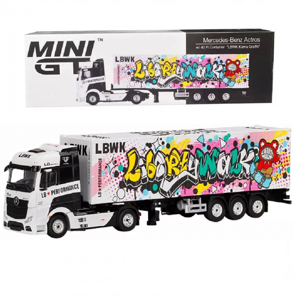 PTTAVM: Mini GT 1:64 Mercedes Benz Actros W740 Ft Container LBWK