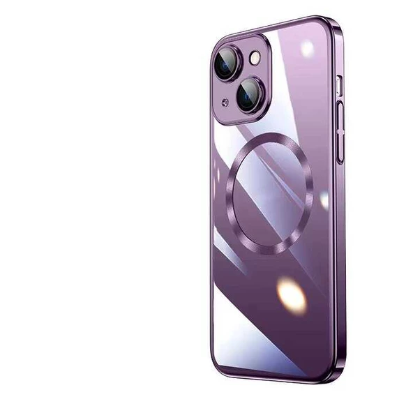 iPhone 14 Plus Kılıf Wireless Şarj Özellikli Riksos Magsafe - Resim 11