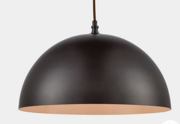 MYLİGHTS  RETRO RUSTİK METAL SARKIT AVİZE 30 CM  MAT SİYAH İÇİ BEYAZ ürün görseli 1