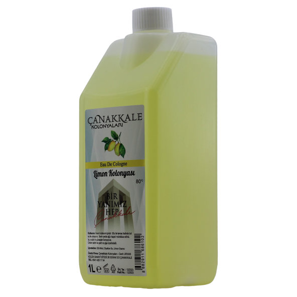 Limon Kolonyası 80°- 1 Litre -(BİDON) Korumalı Kapak - Yeni Model ürün görseli 1