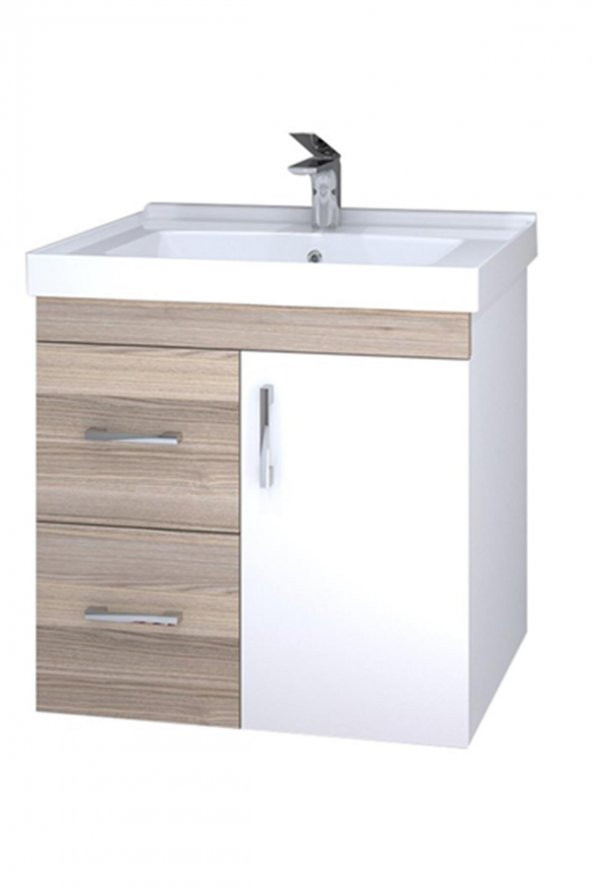 Denko Petra 65 cm MDF Banyo Dolabı Alt Modül ve Seramik Lavabo ürün görseli 1