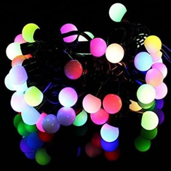 Yılbaşı Boncuk Led Işık Rgb Fişli-Doğum Günü Parti Dekor Ağaç Süs ürün görseli 1