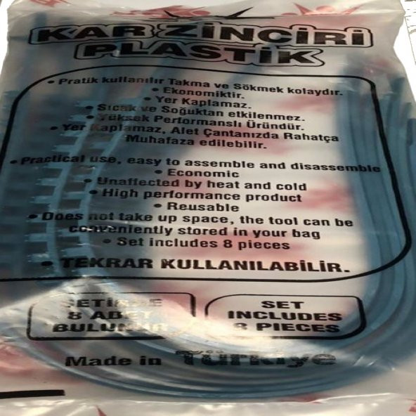 Araç Oto 8 Adet Plastik Lastik Kar Zinciri Araç Paleti ürün görseli 1