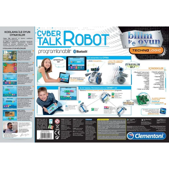 Robotik Laboratuvarı - Cyber Talk Robot Clementoni Lisanslı 64447 - Resim 3