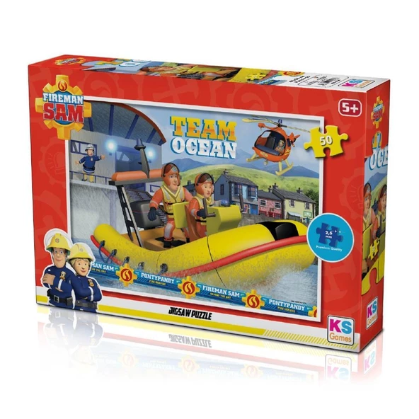 KS Games 50 Parça Puzzle Fireman Sam Lisanslı Ürün ürün görseli 1