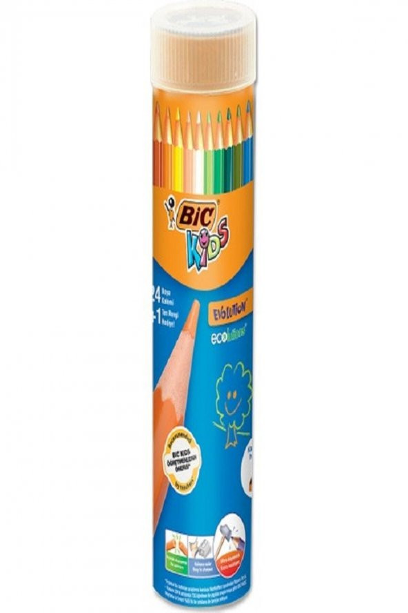 Bic Kids Evolution Metal Tüp 24+1 Renk Kuru Boya Kalemi ürün görseli 1