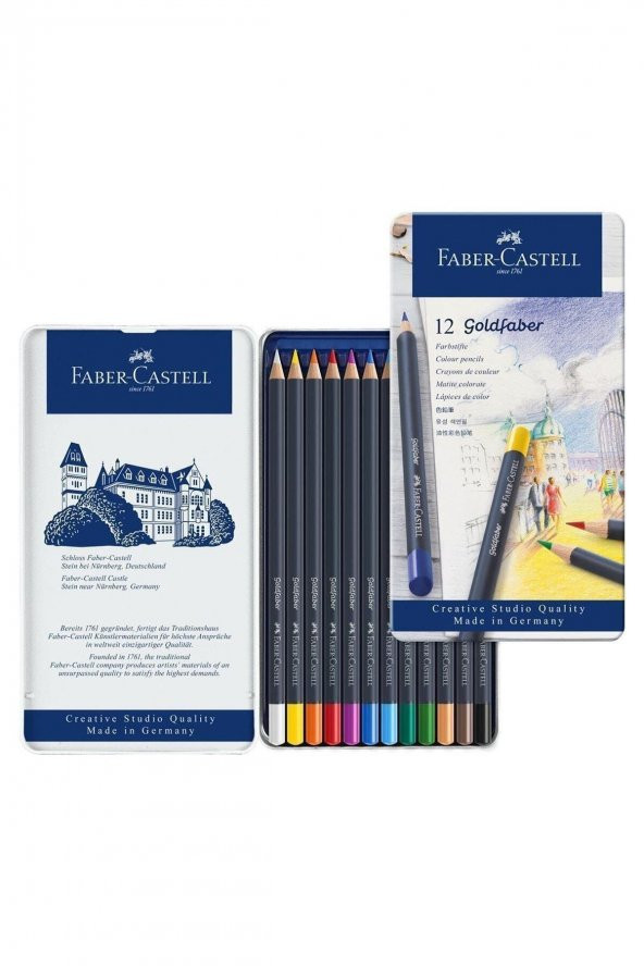 Faber-Castell Goldfaber Kuru Boya Kalemi 12 Renk ürün görseli 1