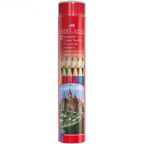 Faber-Castell Metal Tüpte Boya Kalemi 12 Renk Tam Boy ürün görseli 1