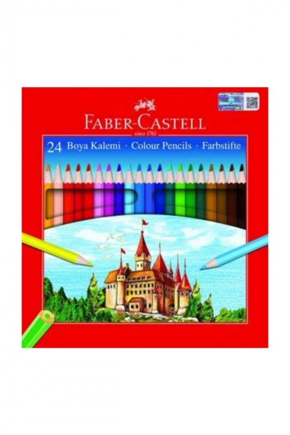 Karton Kutu Boya Kalemi 24 Renk Faber Castell ürün görseli 1