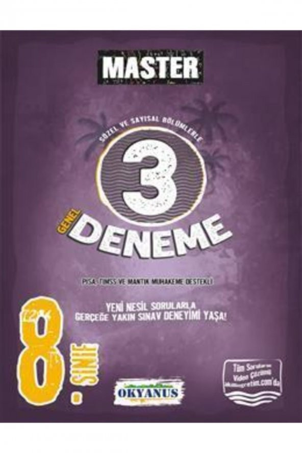 8. Sınıf Master 3 Deneme Okyanus Yayınları ürün görseli 1
