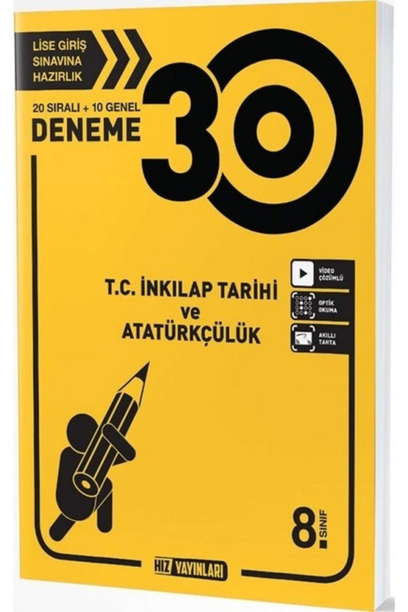 Hız Yayınları 8. Sınıf Tc Inkılap Tarihi Ve Atatürkçülük 30 Deneme Hız Yayınları ürün görseli 1